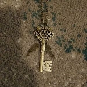 Steampunk key necklace